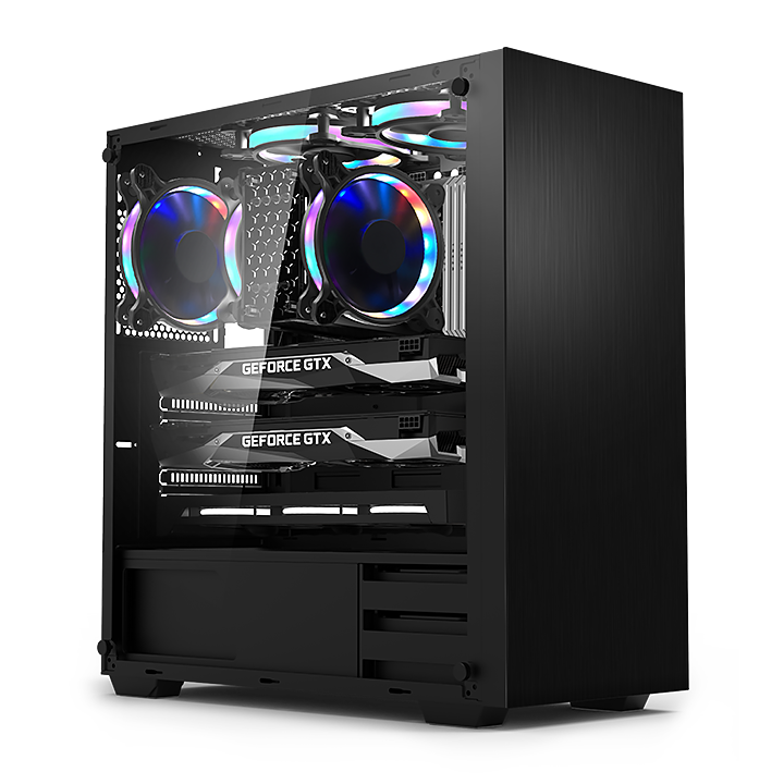 GT101 강화유리 블랙 ARGB